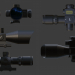 3d Optical sight 2.5-10X model buy - render