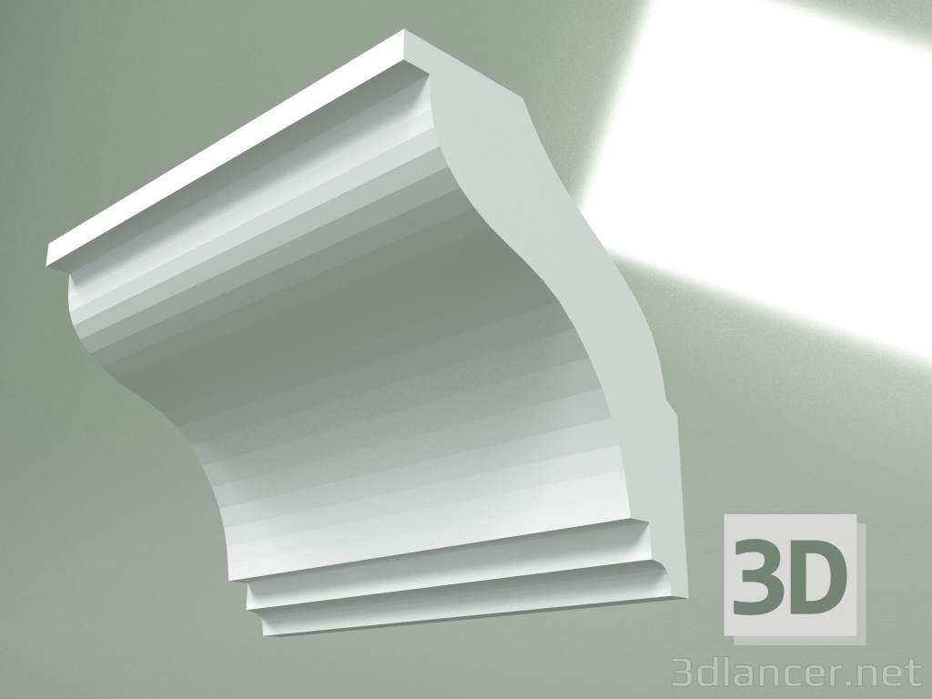 modello 3D Cornicione in gesso (zoccolo a soffitto) KT327 - anteprima