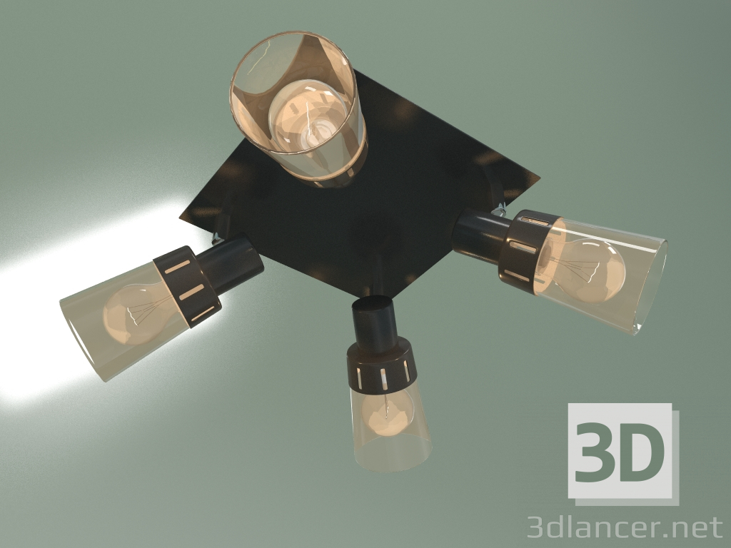 3d model Ceiling lamp 20081-4 (black) - preview