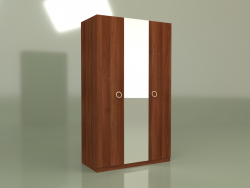 Roupeiro 3 portas com espelho DN 130Z (Walnut)