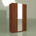 3d model Wardrobe 3 doors with a mirror DN 130Z (Walnut) - preview