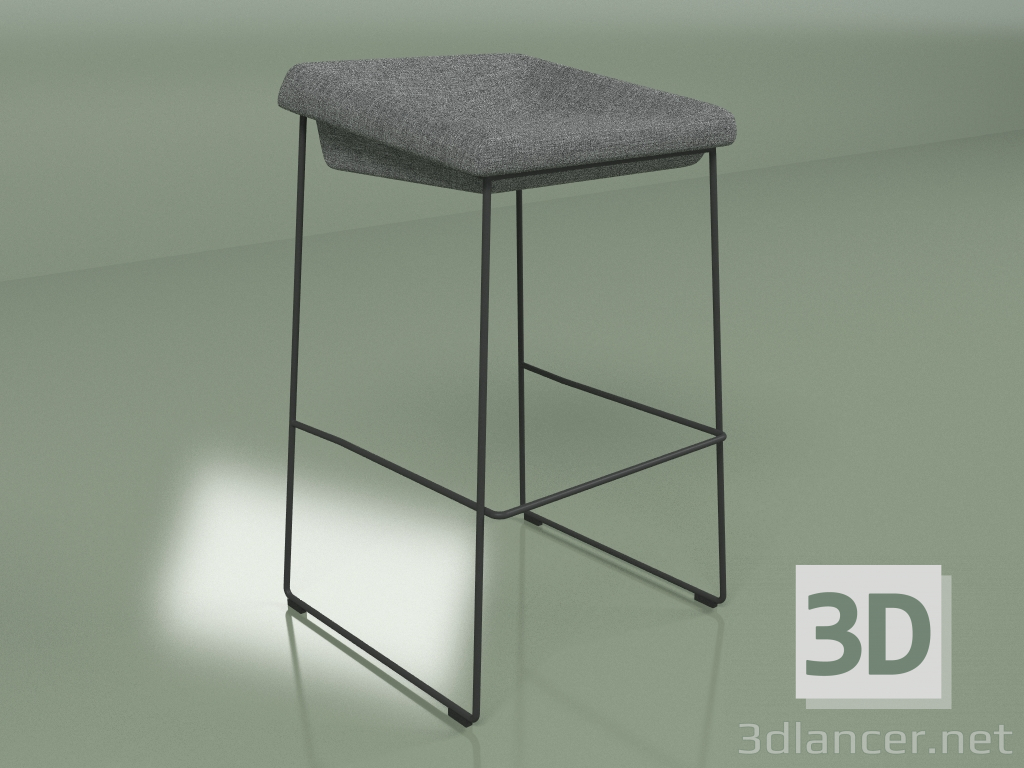 3d model Taburete de bar Coin (gris) - vista previa