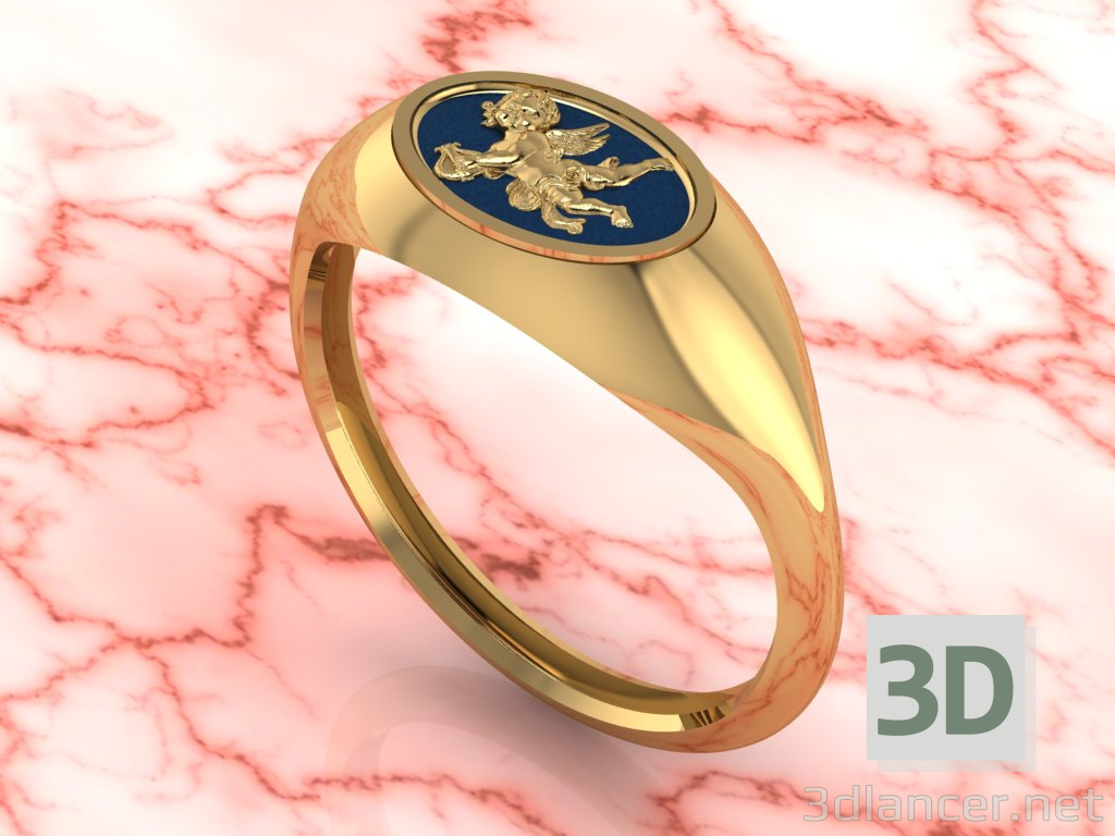 modello 3D di anello da donna comprare - rendering