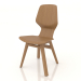 3d model A chair with a wooden base - preview