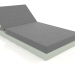 3d model Cama con respaldo 100 (Gris cemento) - vista previa