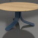 3d model Coffee table Ø80 (Grey blue, Iroko wood) - preview