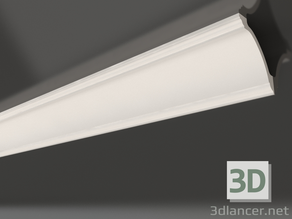 modello 3D Cornicione per soffitto in gesso liscio KG 070 (135x124) - anteprima