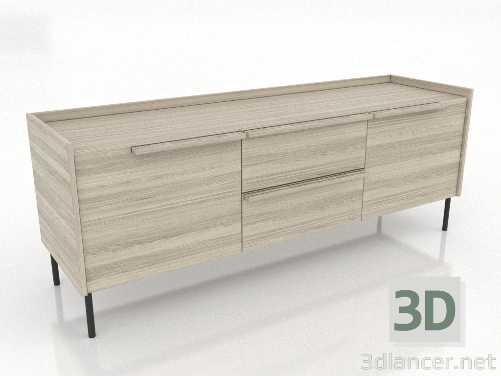 3d model TV stand 3 1500 mm (lightened oak) - preview 3d model TV stand 3 1500 mm (lightened oak) - preview