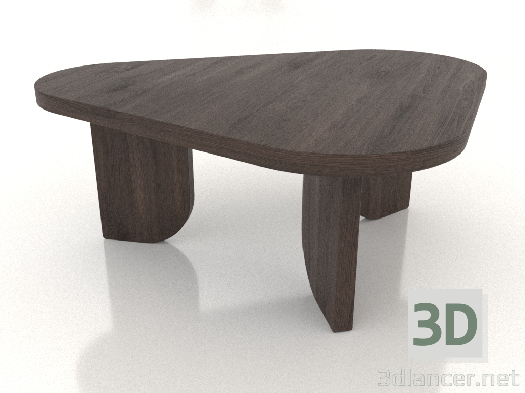 3D modeli Kahve masası COBBLE (L, koyu meşe) - önizleme