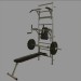 Simulador de gimnasia 3D modelo Compro - render