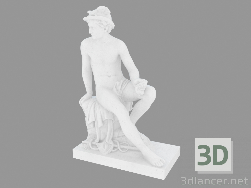 modèle 3D Sculpture en marbre du messager des dieux Mercure - preview