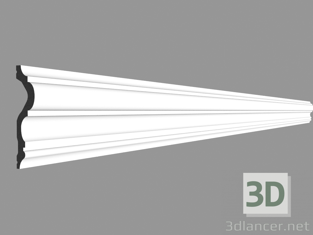 3D Modell Formteil P8050 (200 x 12 x 3 cm) - Vorschau