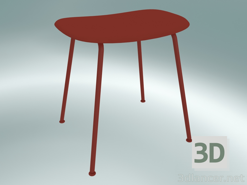 Modelo 3d Banqueta de tubo de fibra (vermelho empoeirado) - preview