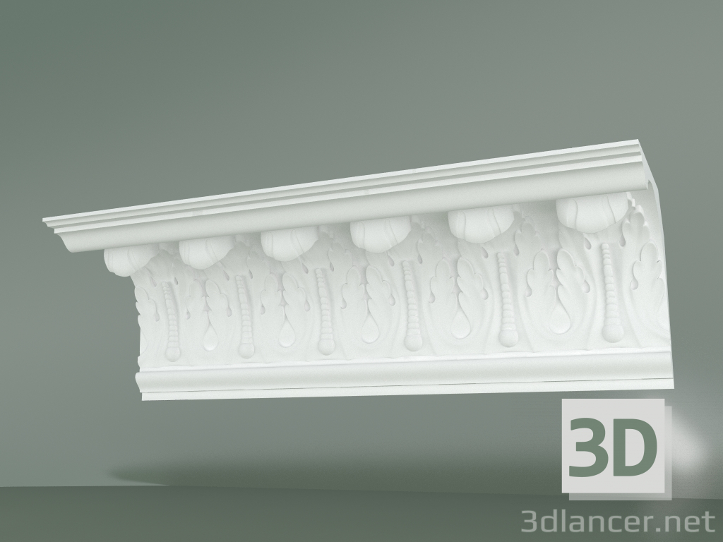 Modelo 3d Cornija de gesso pré-fabricada KM002-2 - preview