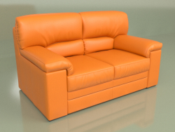 Ella Sofa 2-Sitzer (Oranges Leder)