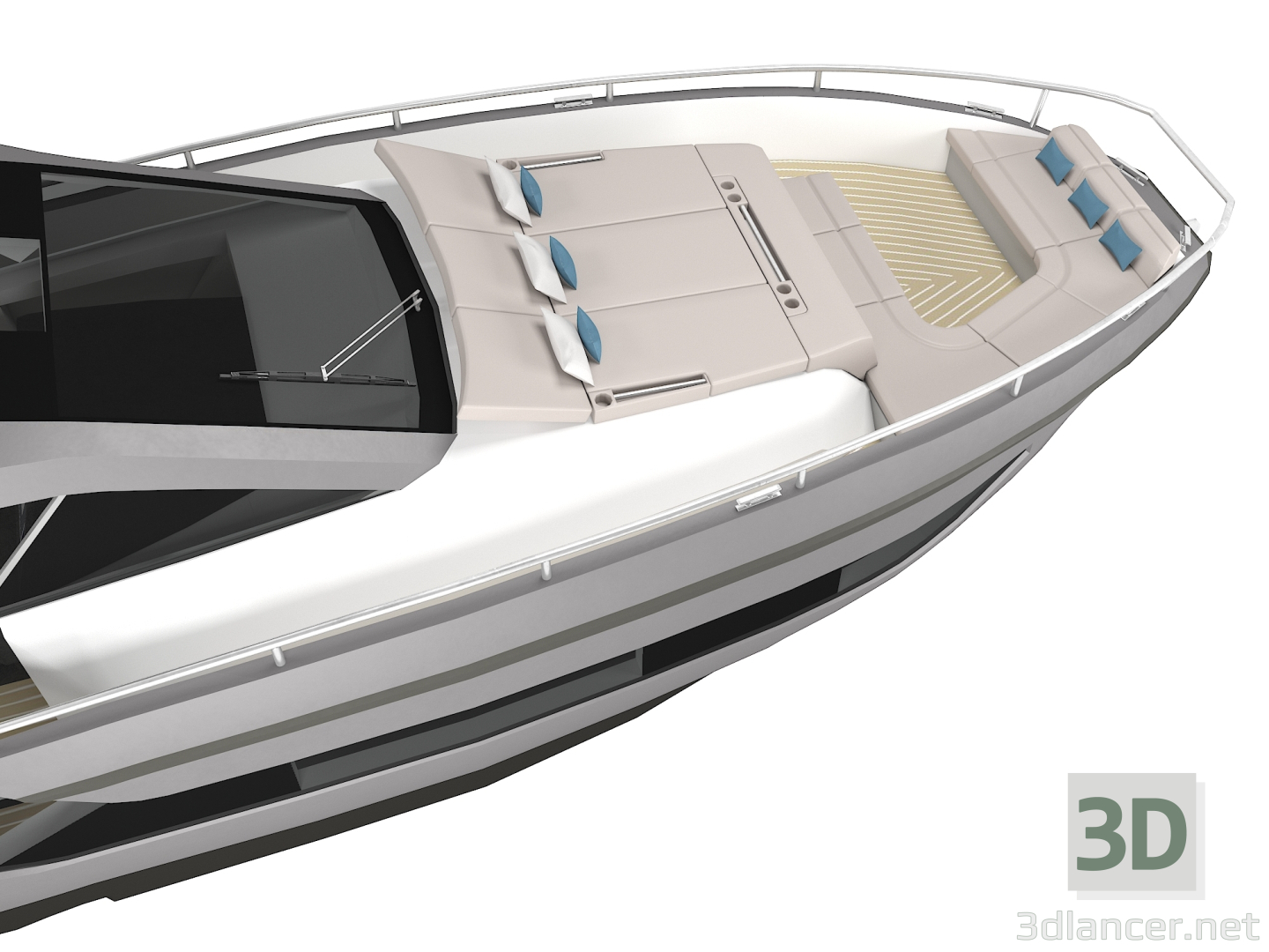 3D Motoryat Azimut Verve 47 modeli satın - render