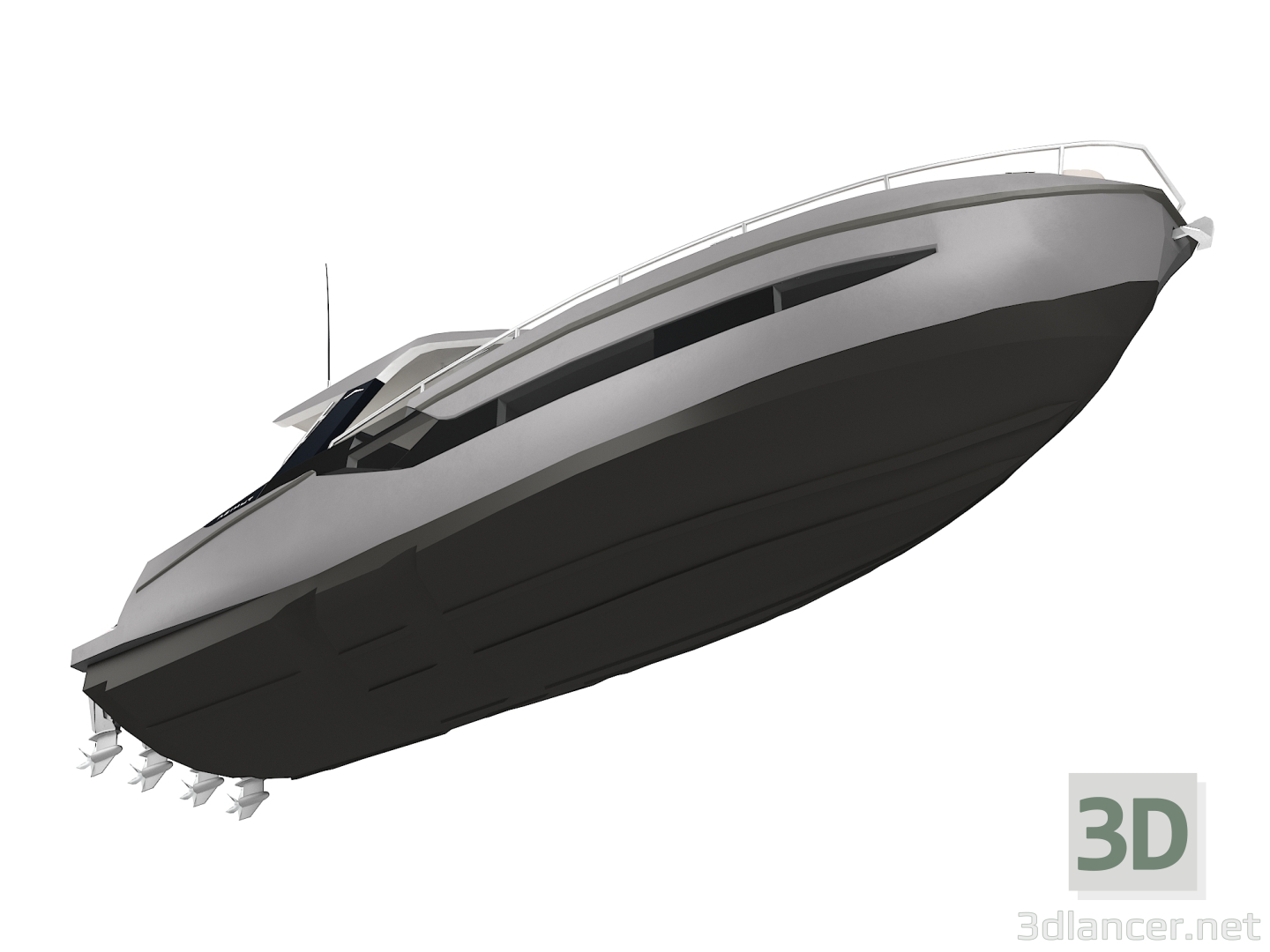 3D Motoryat Azimut Verve 47 modeli satın - render