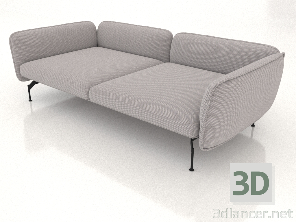 3d model Módulo sofá 2,5 plazas fondo con reposabrazos 110 - vista previa