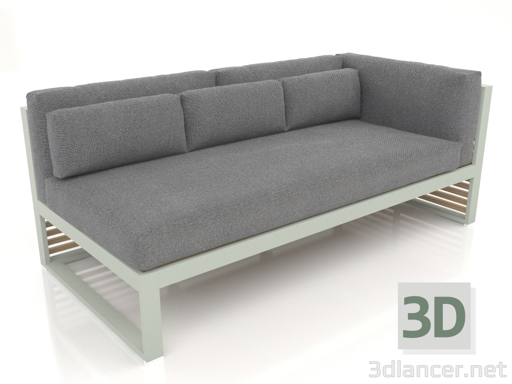 3d model Sofá modular sección 1 derecha (Gris cemento) - vista previa