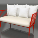 3D Modell 2-Sitzer-Sofa (Rot) - Vorschau