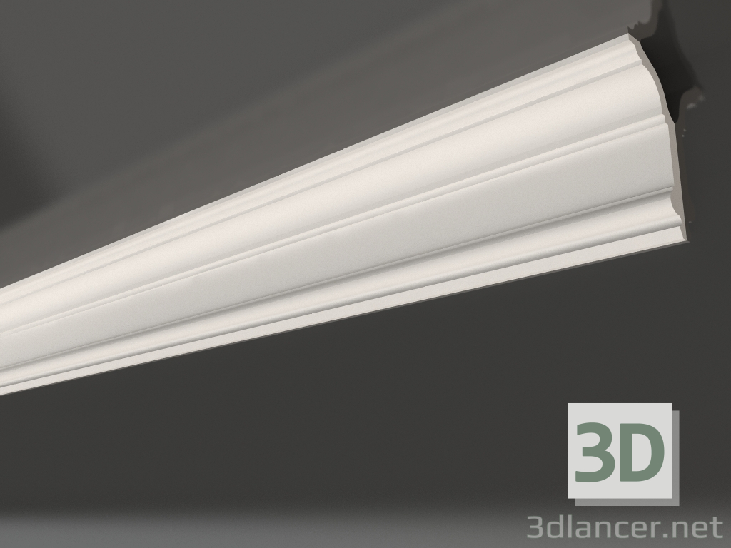 modèle 3D Corniche de plafond en plâtre lisse KG 071 (140x62) - preview