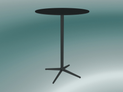 Table MISTER X (9507-71 (Ø80cm), H 108cm, noir, noir)