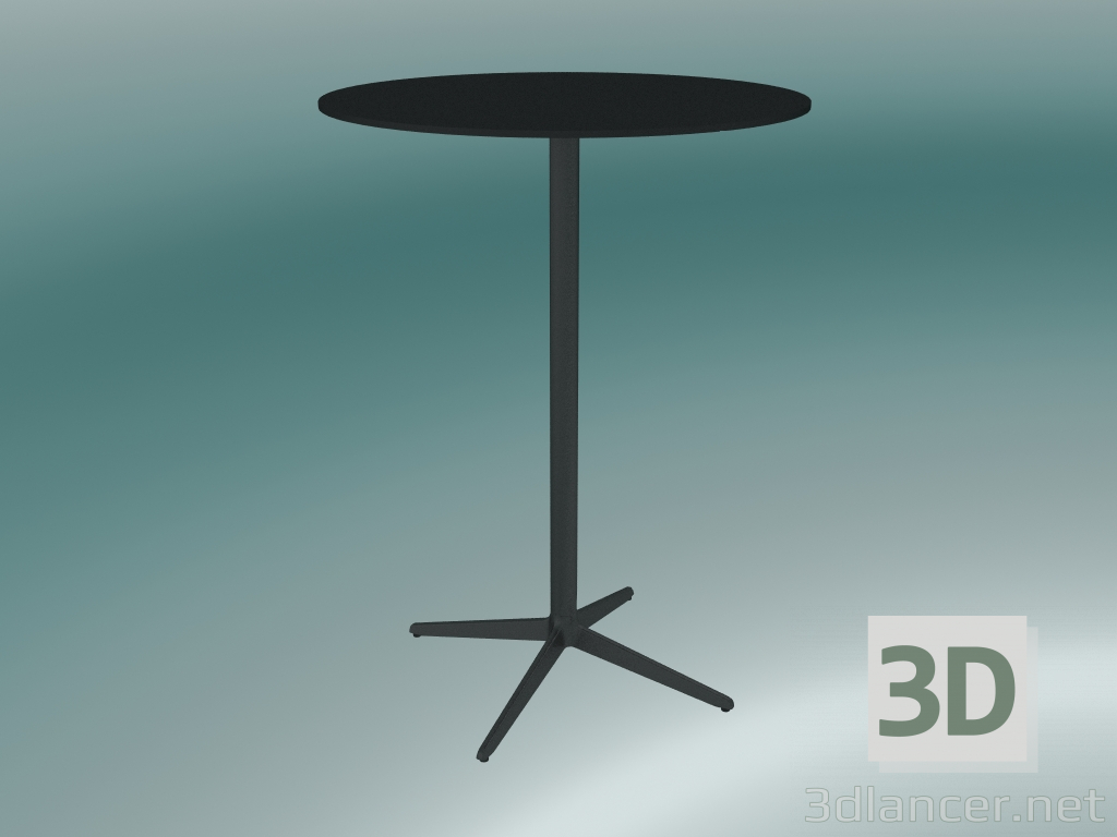 3D modeli Tablo MISTER X (9507-71 (Ø80cm), H 108cm, siyah, siyah) - önizleme