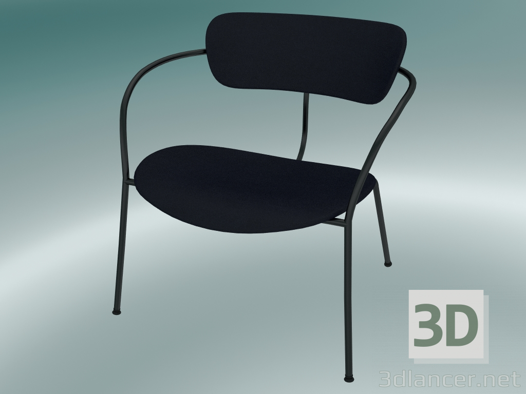 modello 3D Chair Pavilion (AV11, H 70cm, 65x69cm, Velvet 9 Midnight) - anteprima