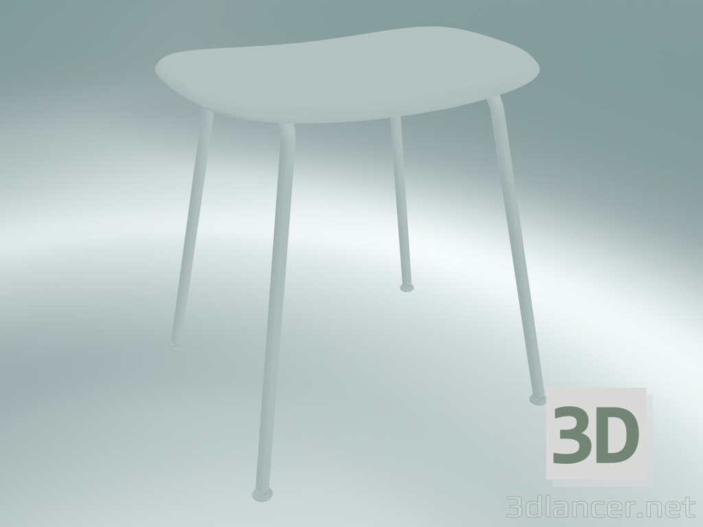 modèle 3D Tabouret en tube de fibre (blanc) - preview