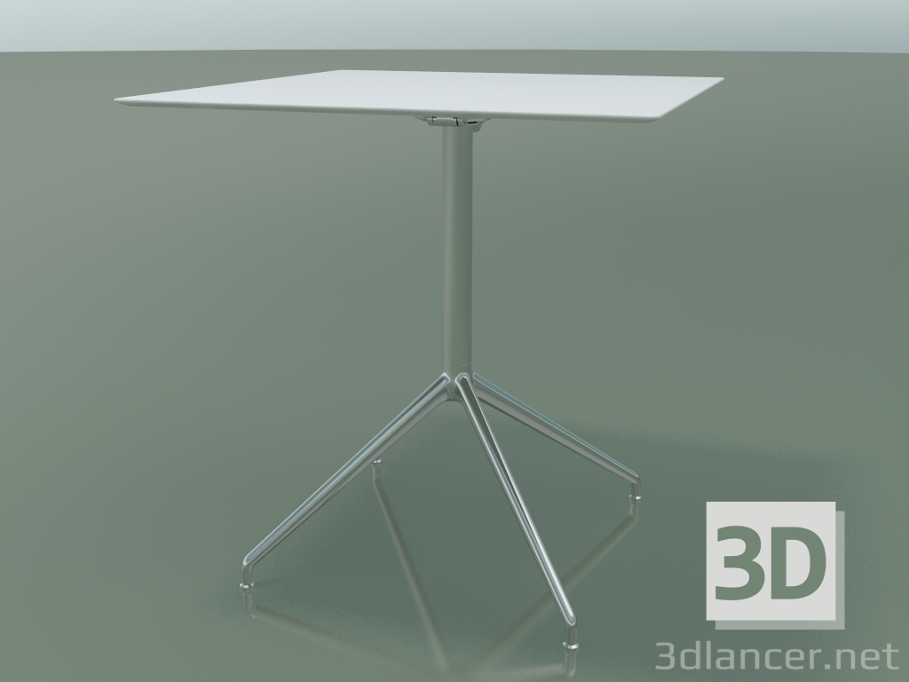 3d модель Стол квадратный 5741 (H 72,5 - 69x69 cm, разложенный, White, LU1) – превью