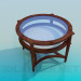 3d model Round table with glass tabletop - preview