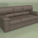 3D Modell Sofa Ella 3-Sitzer (braunes Leder) - Vorschau