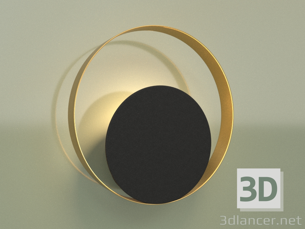 Modelo 3d Luminária de parede OREO BK+GD 16003 - preview