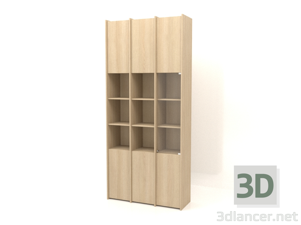 3D Modell Modulregal ST 07 (1152х409х2600, Holz weiß) - Vorschau