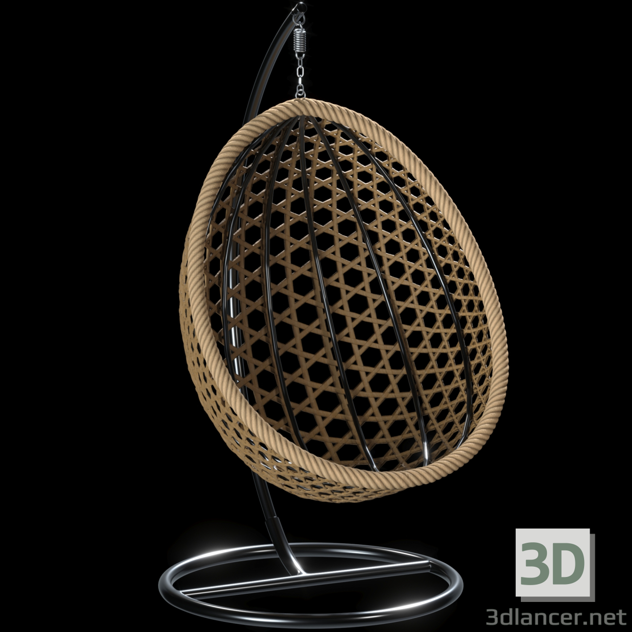 3d Armchair cocoon model buy - render