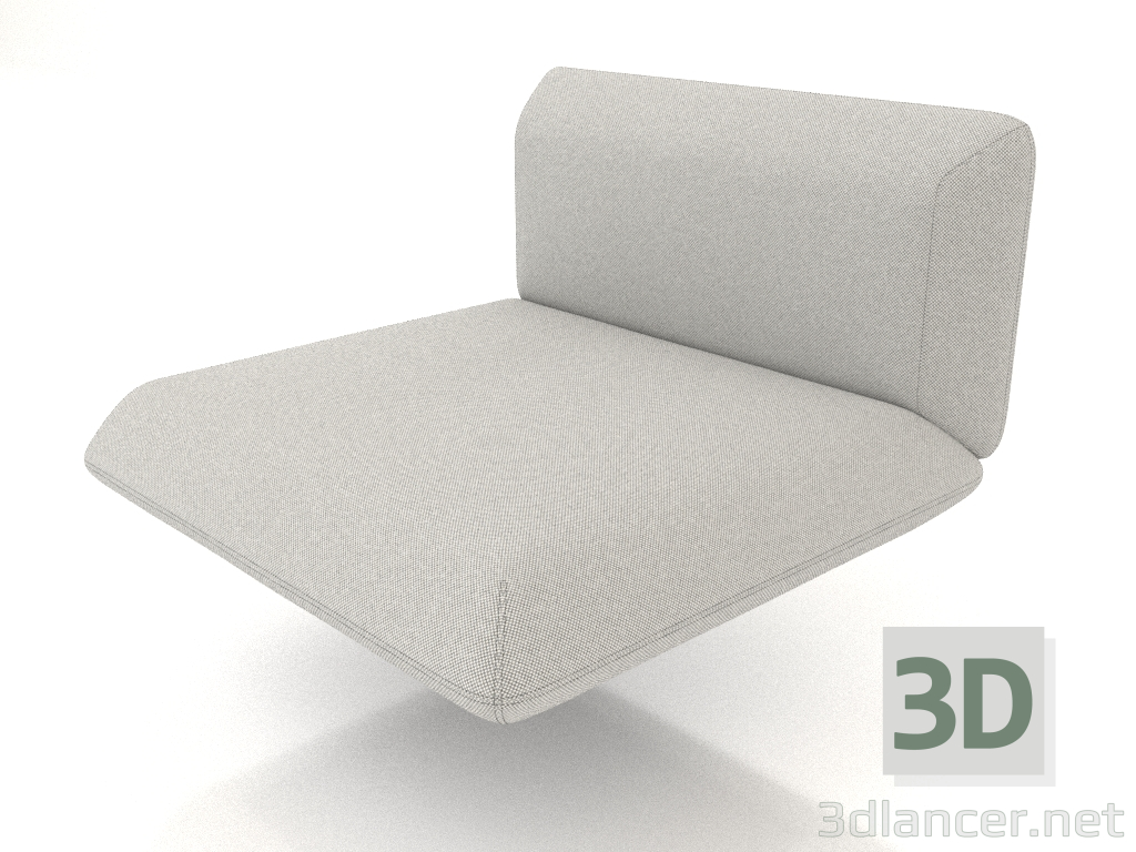 3d model Semi-module 1 seater right - preview