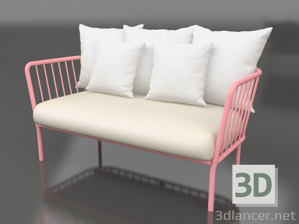 modèle 3D Canapé 2 places (Rose) - preview