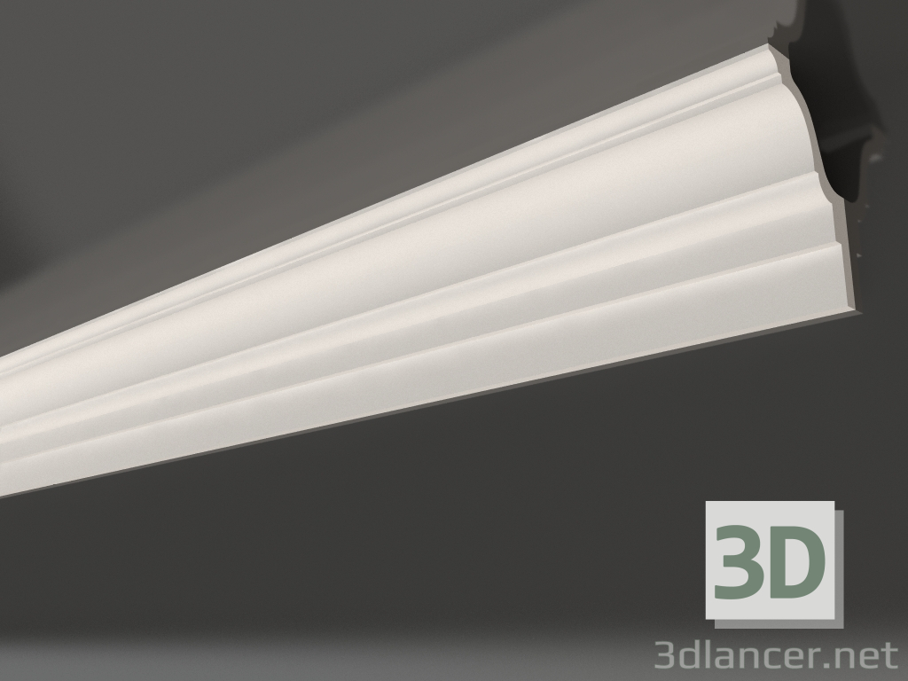 modèle 3D Corniche de plafond en plâtre lisse KG 072 (140x80) - preview