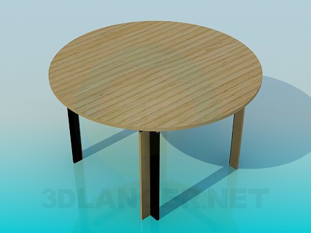 modèle 3D Table ronde - preview