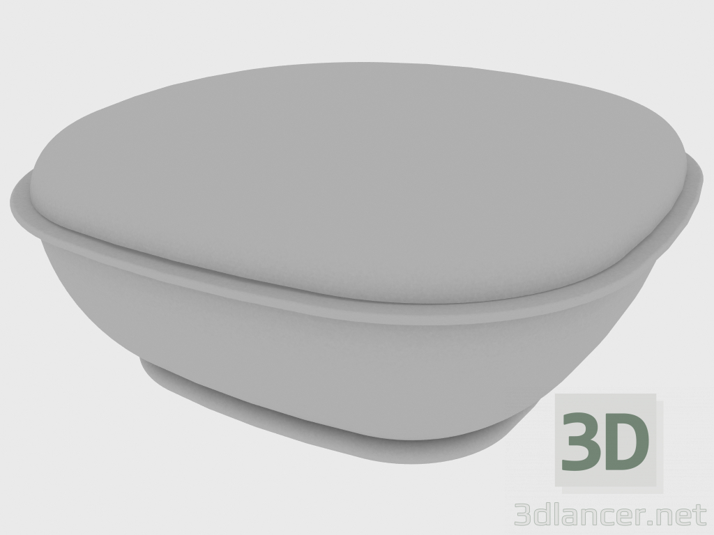 3d model Taburete acolchado SIGMA POUF (54x54xH33) - vista previa