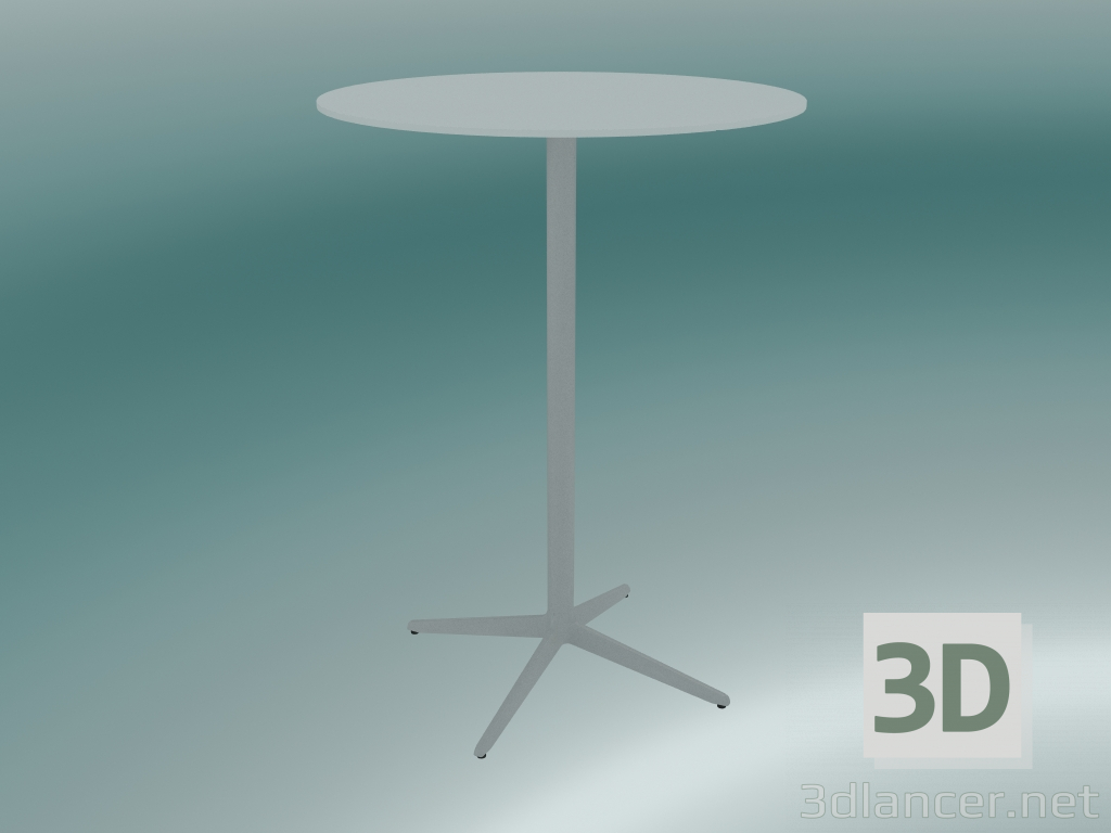 3D Modell Tisch MISTER X (9507-71 (Ø80cm), H 108cm, weiß, weiß) - Vorschau