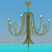 Modelo 3d Dois grandes candelabros no conjunto - preview