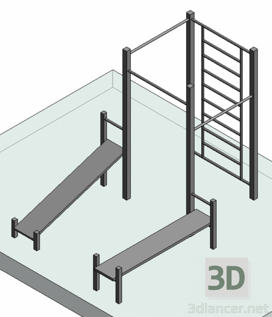 3d model Complejo deportivo_12 - vista previa