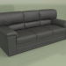 3d model Sofa Ella 3-seater (Black leather) - preview