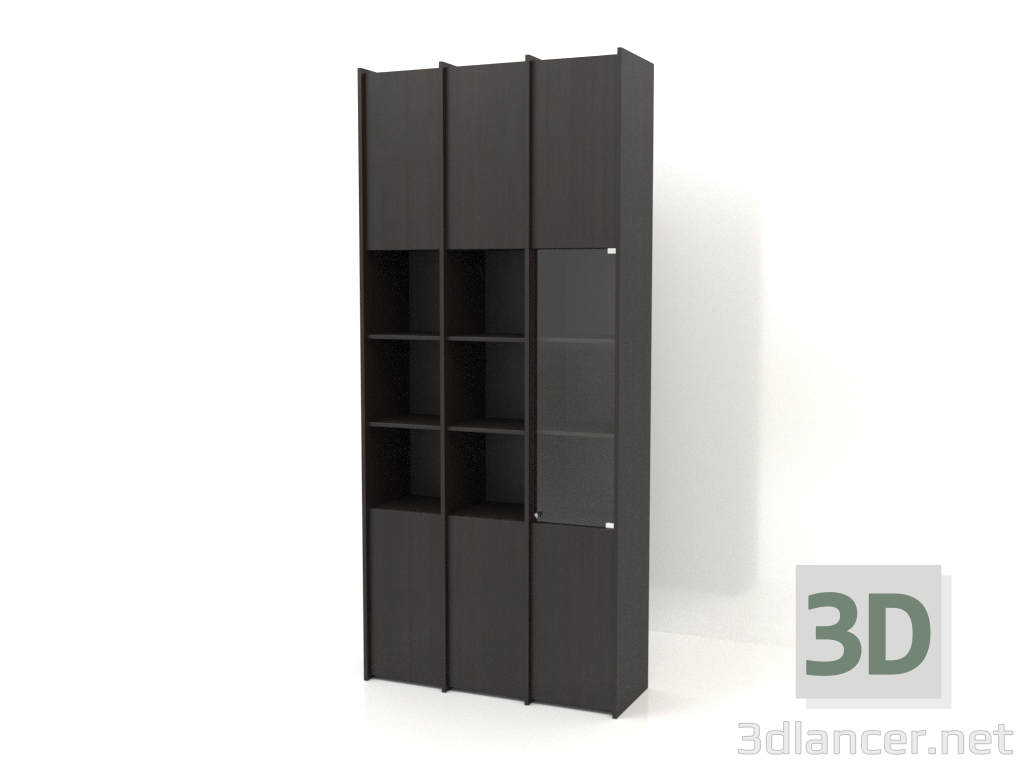 3d model Bastidor modular ST 07 (1152х409х2600, madera marrón oscuro) - vista previa