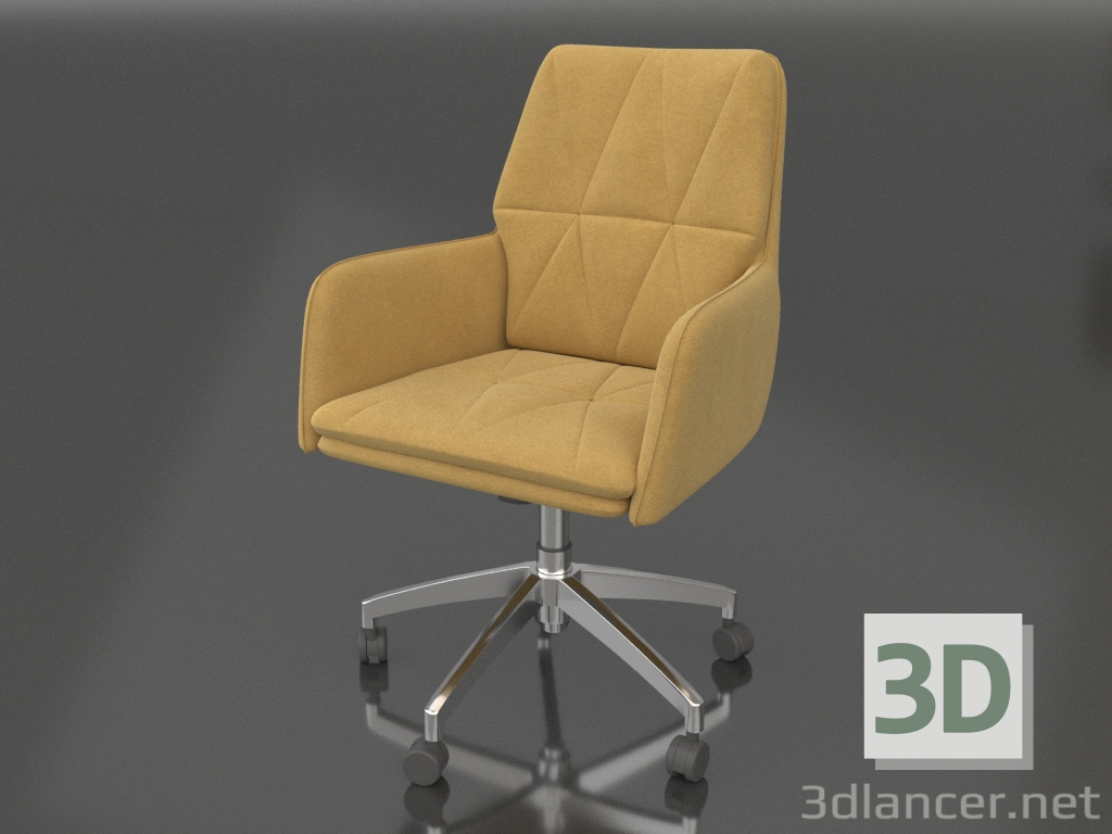 3d model Sillón Shannon (amarillo) - vista previa