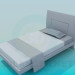 3d model twin-size bed - preview