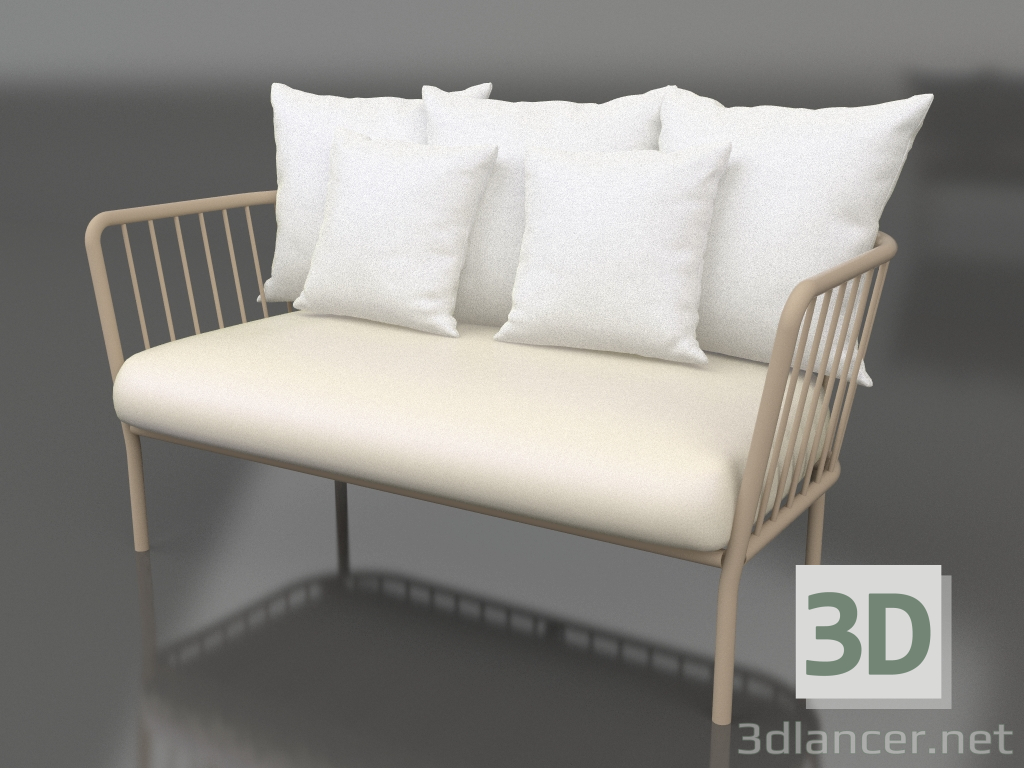 3D Modell 2-Sitzer-Sofa (Sand) - Vorschau