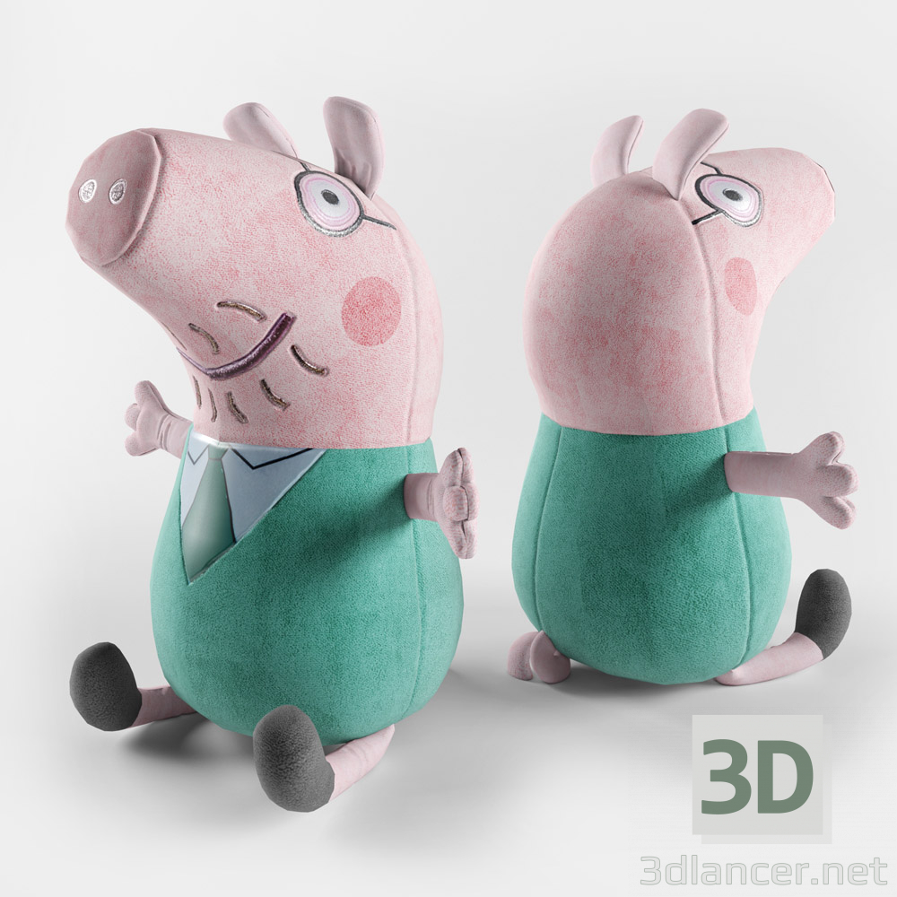 Modelo 3d Papa Pig - preview