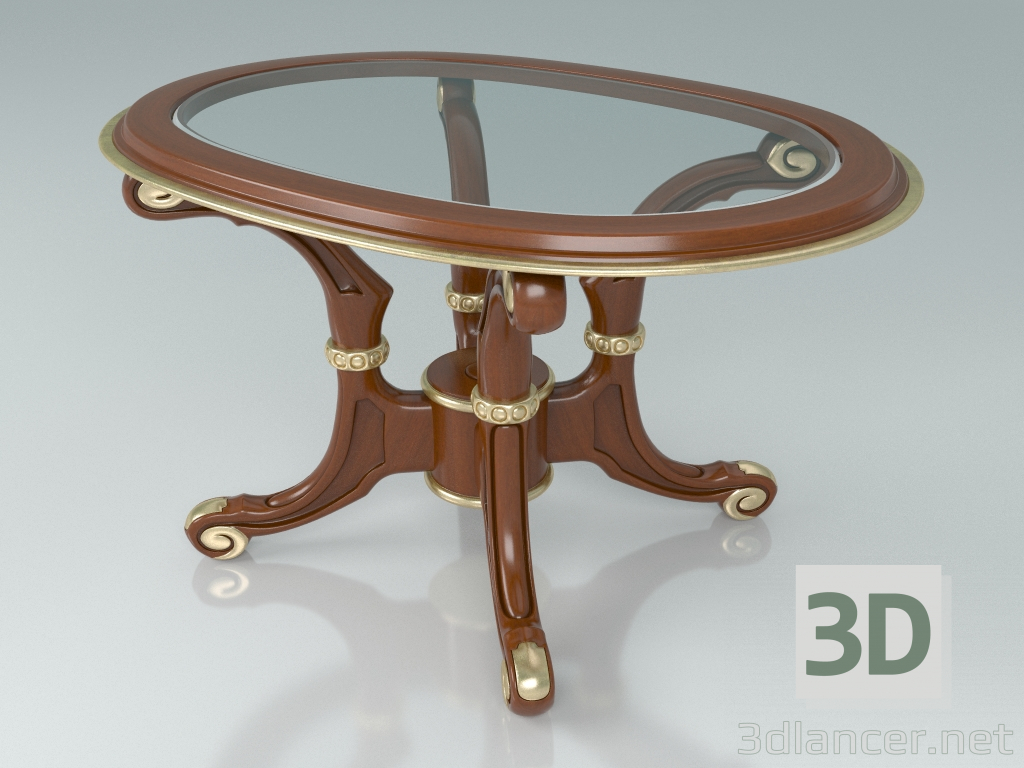 modello 3D Tavolo ovale (art. 13655) - anteprima